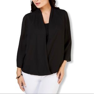 Charter Club Petite Surplice Top